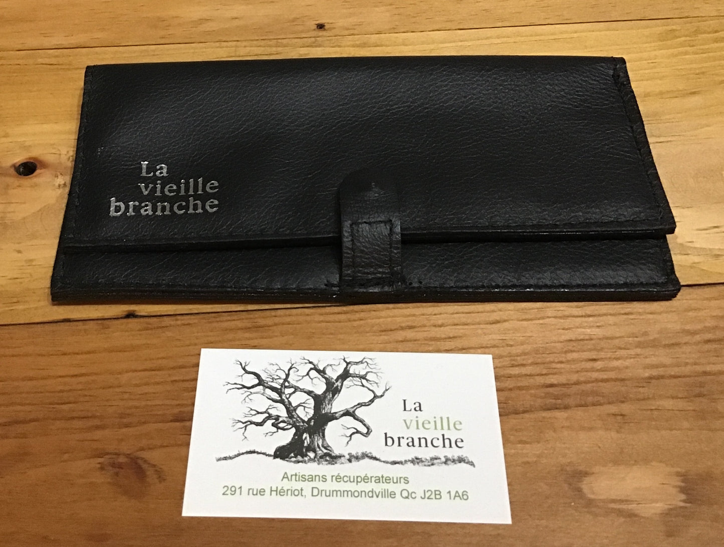 Portefeuille cuir recyclé