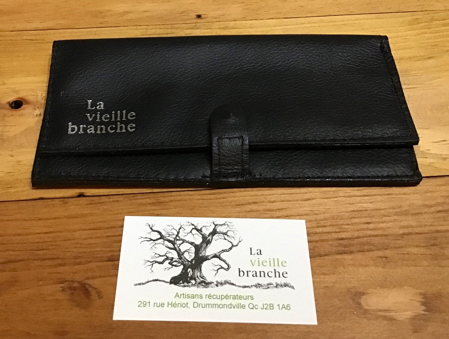 Portefeuille cuir recyclé