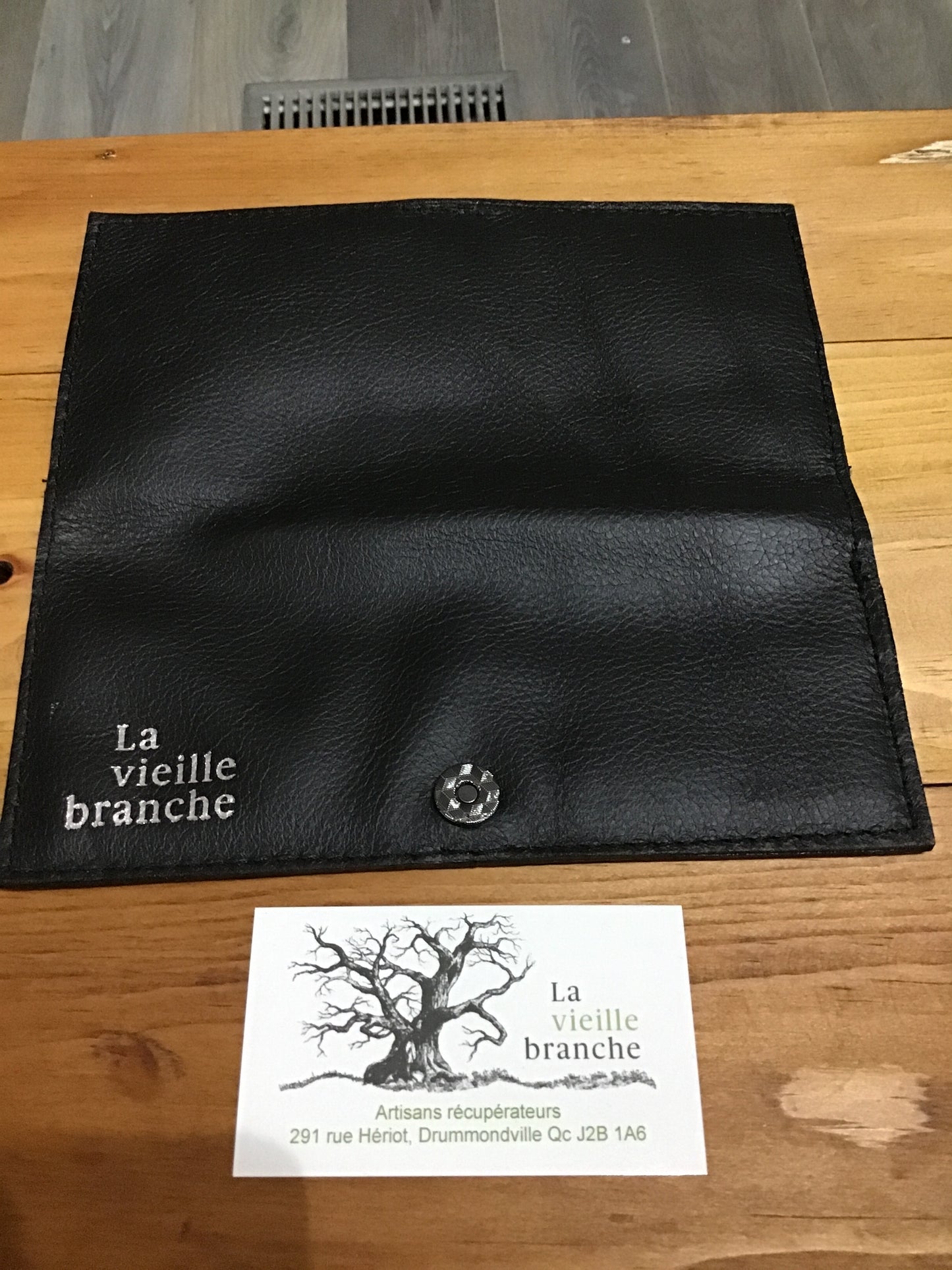 Portefeuille cuir recyclé