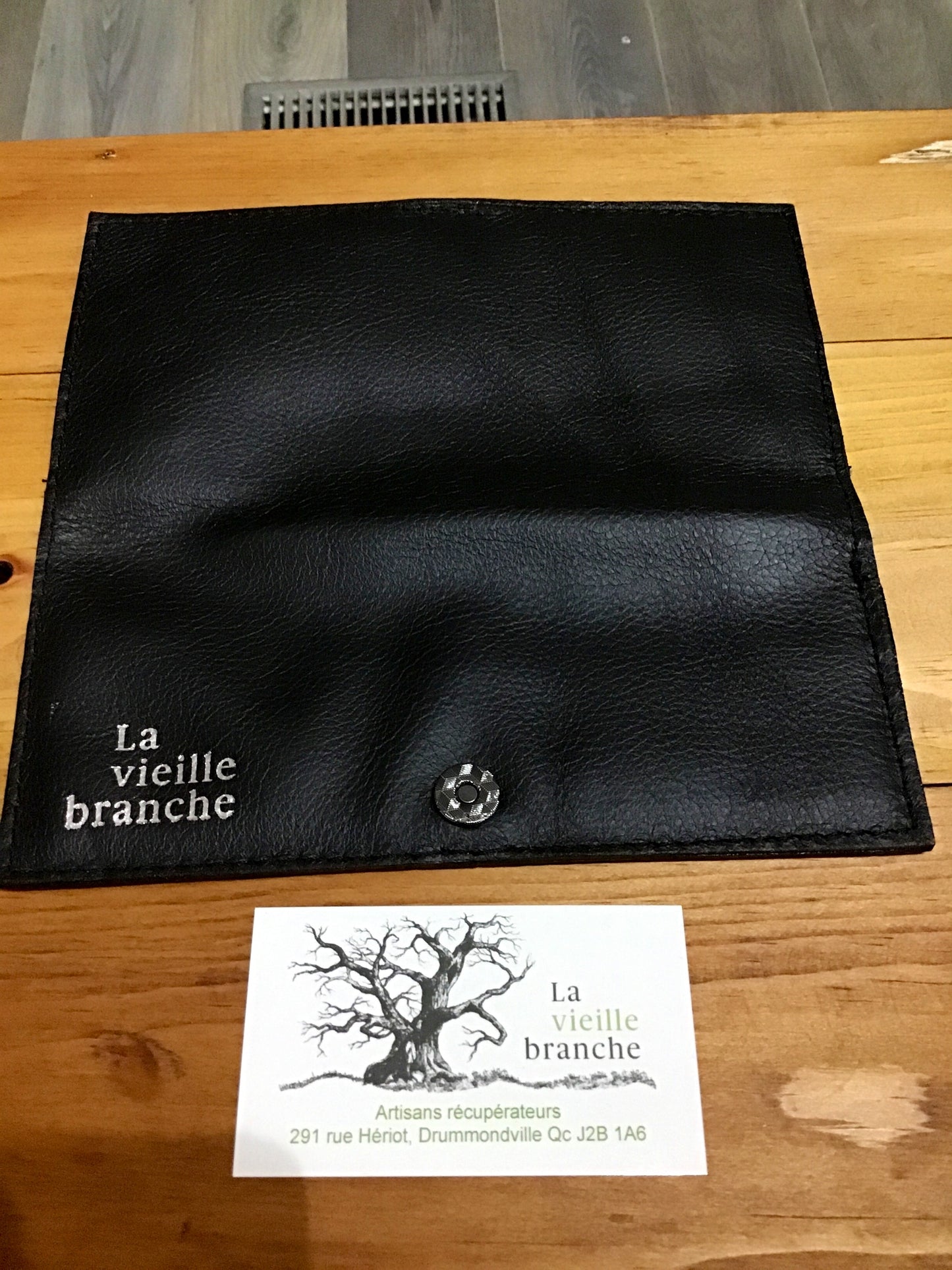Portefeuille cuir recyclé