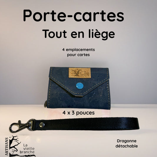 Porte-carte en liège marine