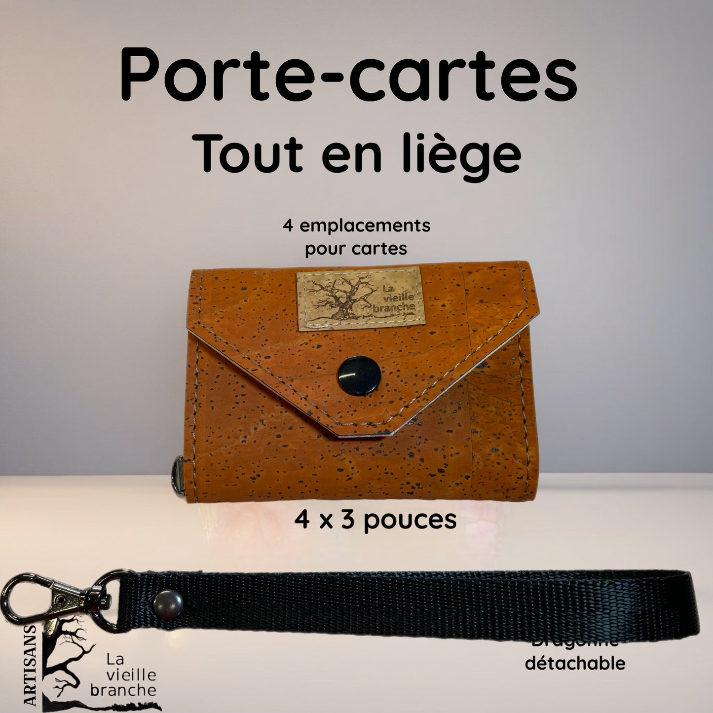 Porte-carte en liège