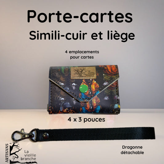 Porte-carte simili-cuir et liège