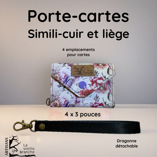 Porte-carte simili-cuir et liège