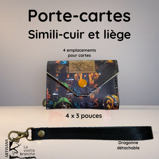 Porte-carte simili-cuir et liège